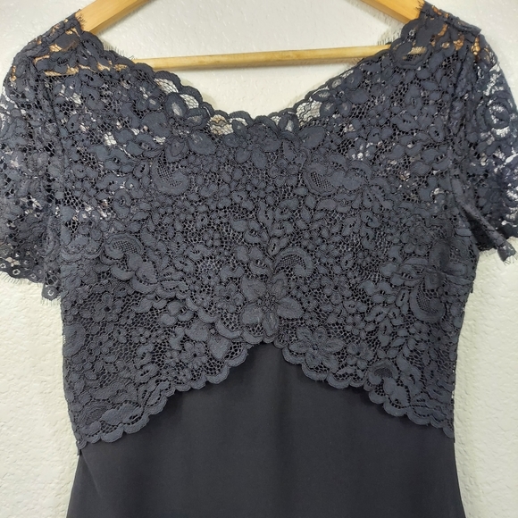 The Kooples Womens Top- Lace Crossover Black Short Sleeve Size 1 or Sz S - Picture 3 of 12